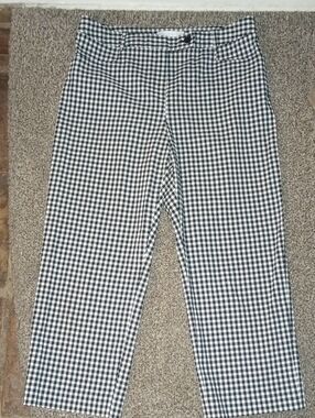 Preston & York Black and White Gingham Chinos